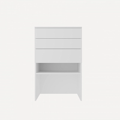 Комод парящий с тремя ящиками Белый